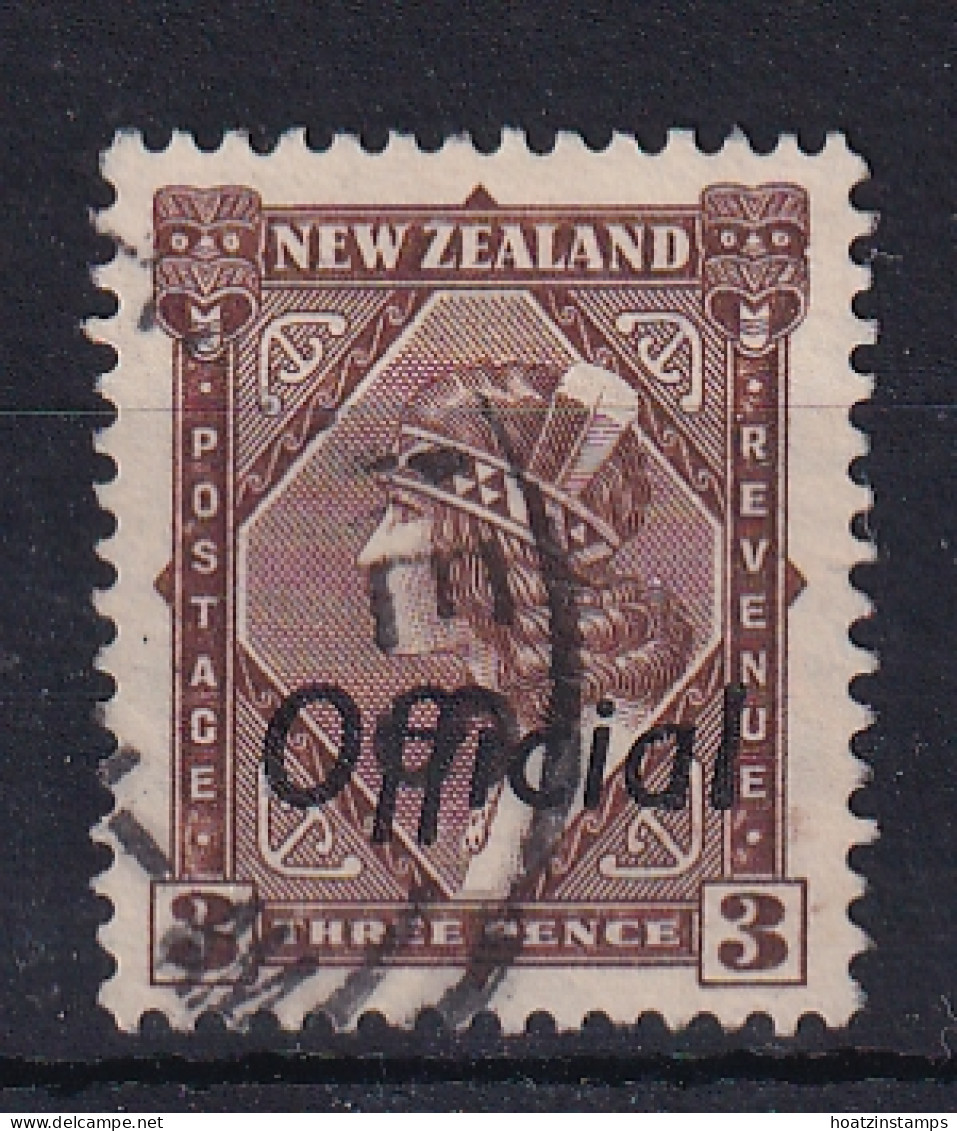 New Zealand: 1936/61   Maori Girl 'Official' OVPT   SG O125   3d    Used - Servizio