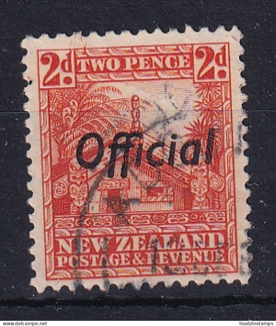 New Zealand: 1936/61   Maori House 'Official' OVPT   SG O123   2d  [Perf: 14 X 13½]  Used - Dienstmarken