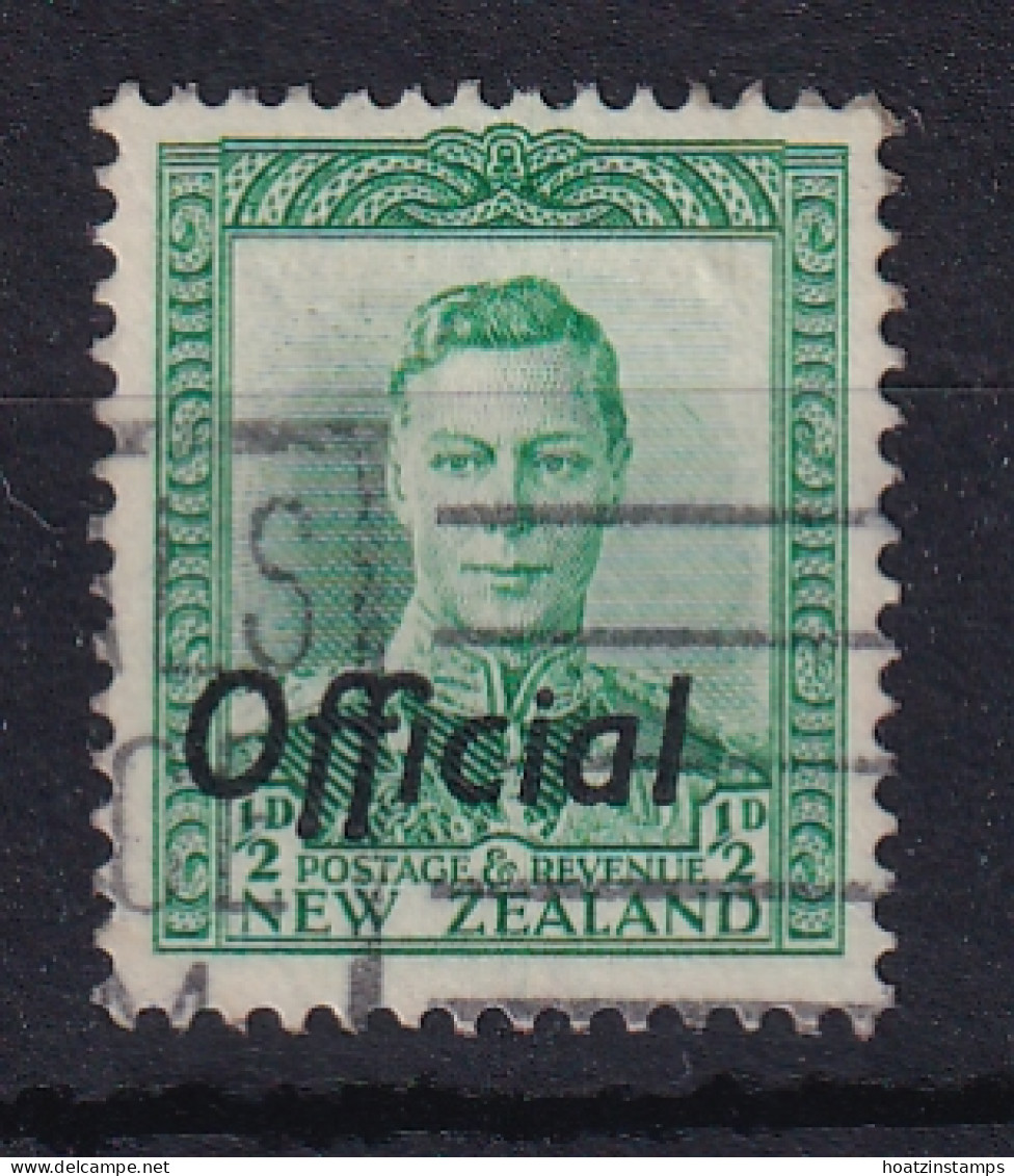 New Zealand: 1938/51   KGVI 'Official' OVPT   SG O134   ½d  Green  Used  - Officials