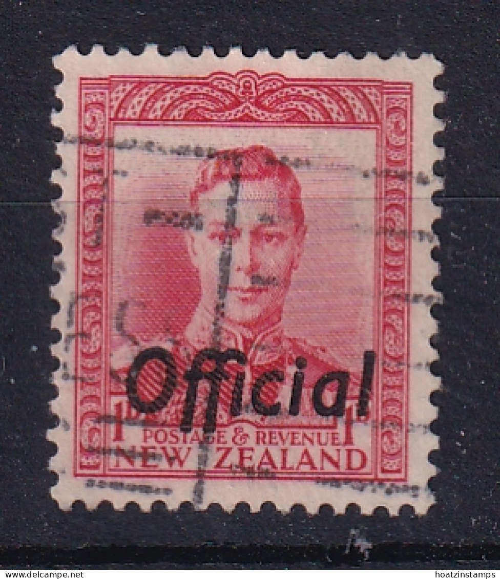 New Zealand: 1938/51   KGVI 'Official' OVPT   SG O136   1d  Scarlet  Used - Oficiales
