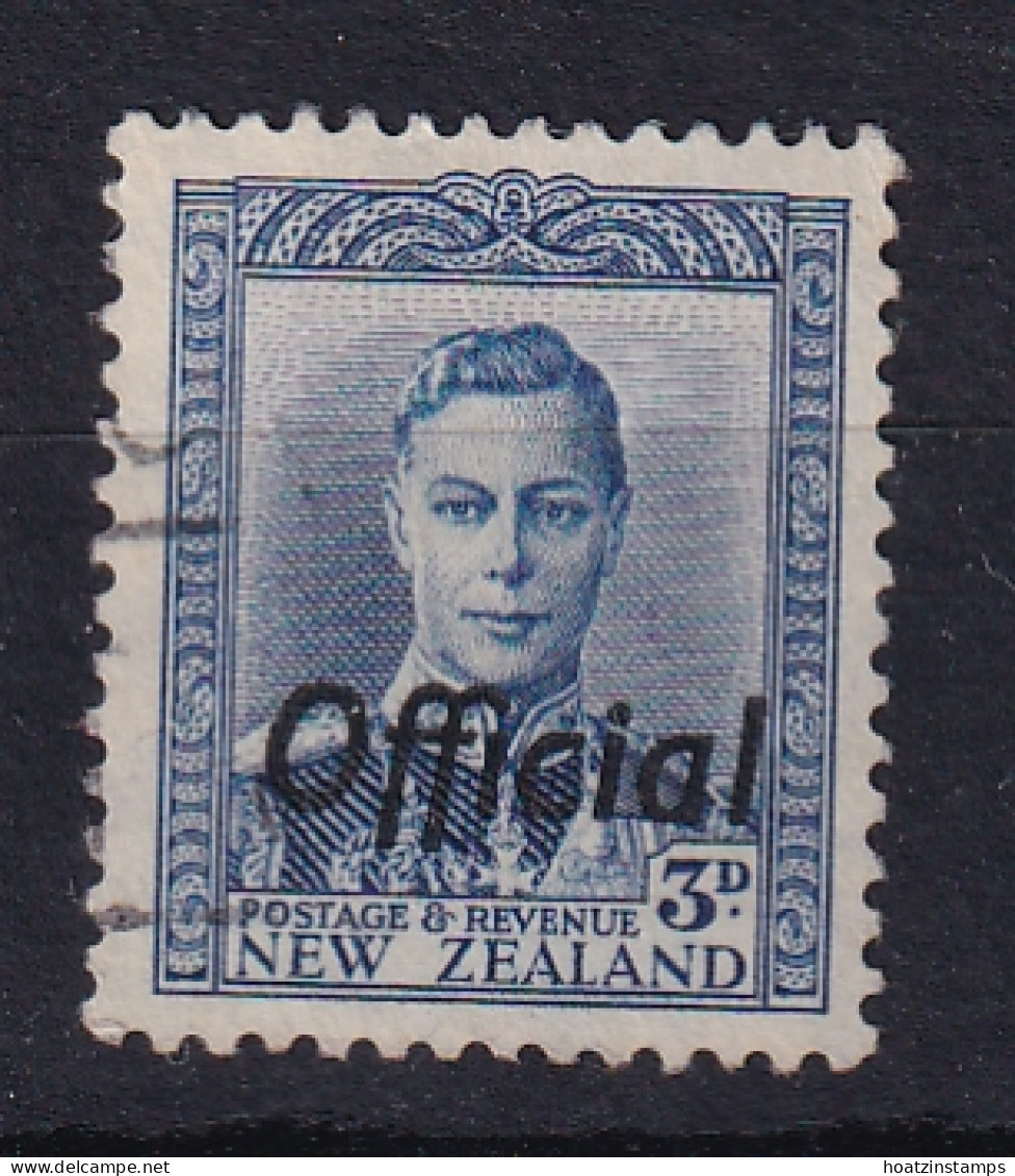 New Zealand: 1938/51   KGVI 'Official' OVPT   SG O140   3d    Used - Dienstzegels