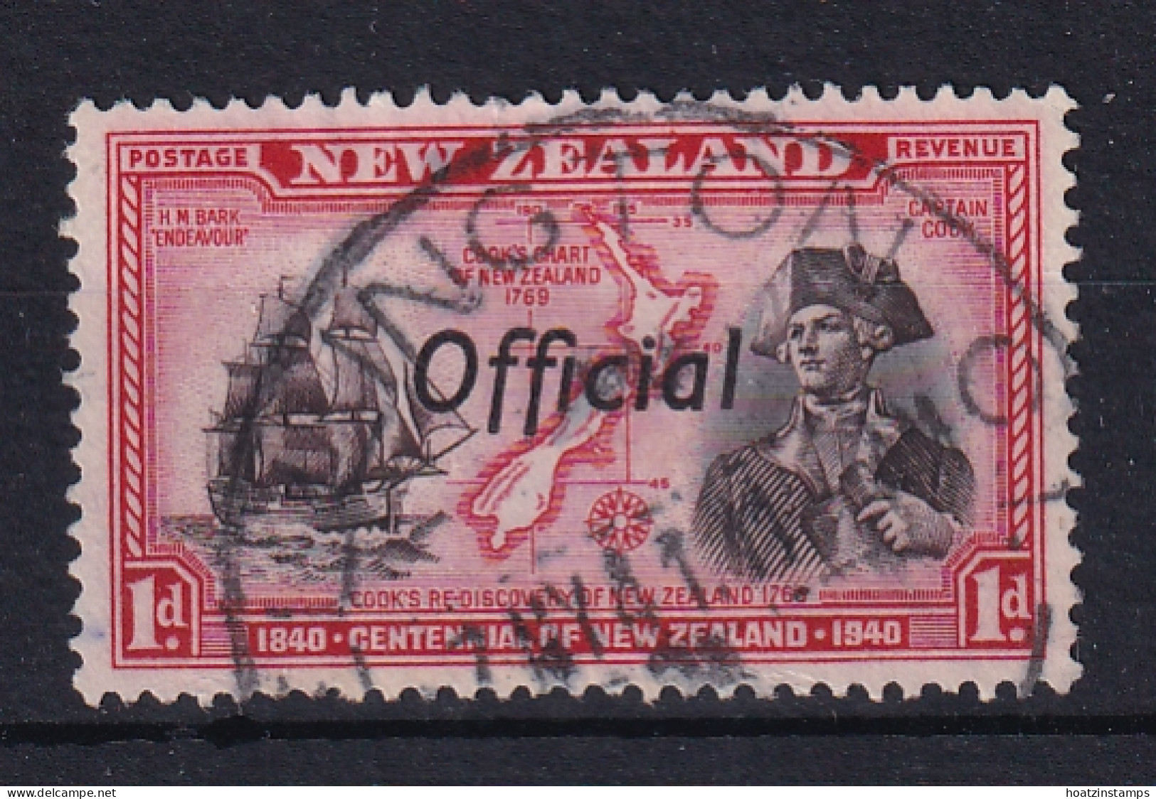 New Zealand: 1940   Centennial - Official OVPT   SG O142   1d    Used - Servizio