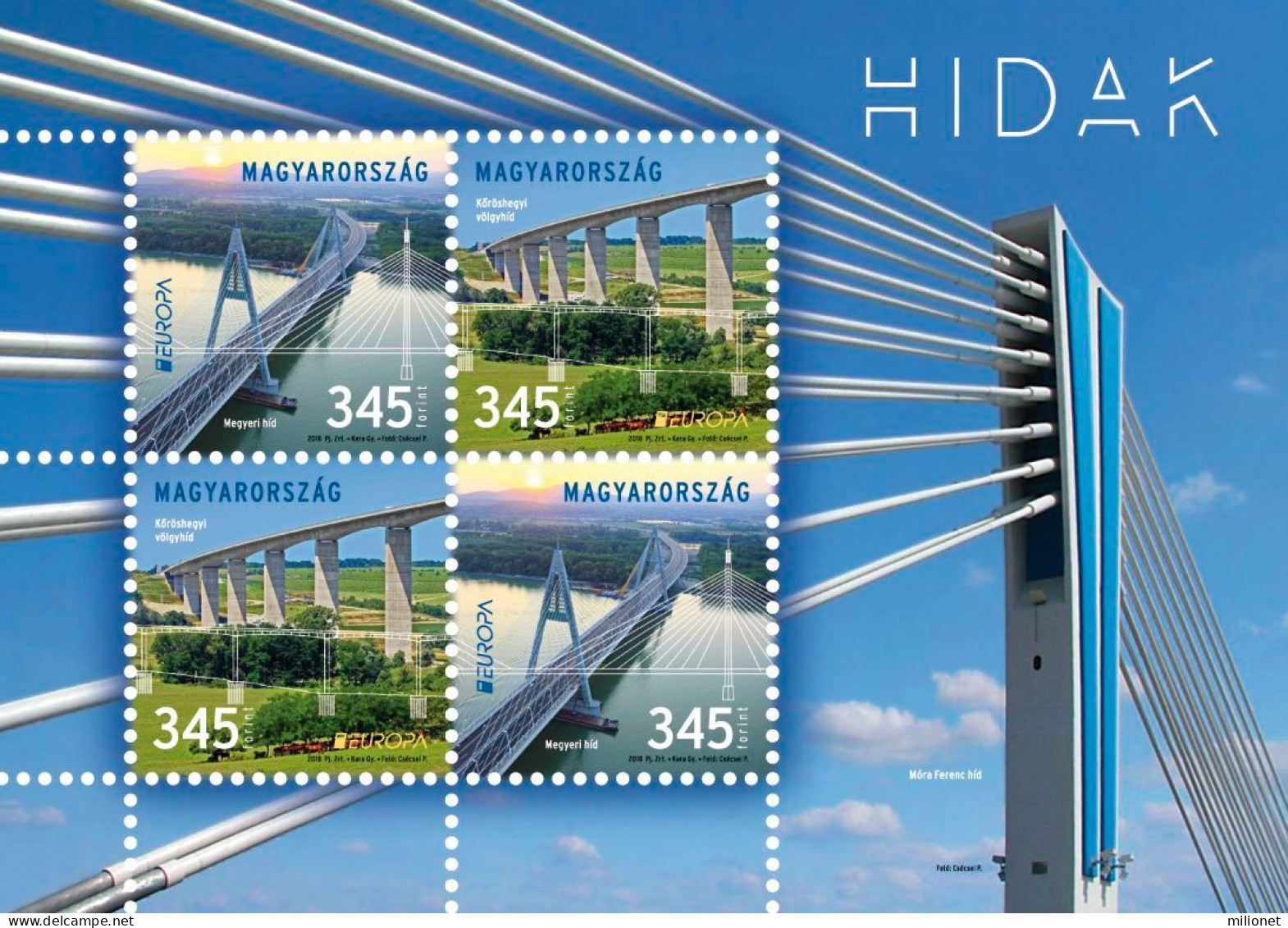 SALE!!! HUNGARY HUNGRÍA HONGRIE UNGARN 2018 EUROPA CEPT BRIDGES S/S Souvenir Sheet MNH ** - 2018