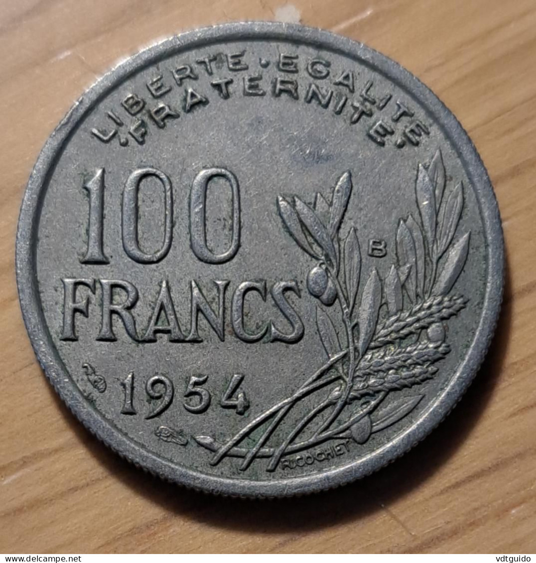 Frankrijk 100 Francs 1954 B  KM#919.2 - 100 Francs