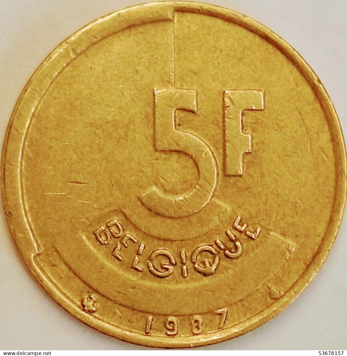 Belgium - 5 Francs 1987, KM# 163 (#3193) - 5 Francs