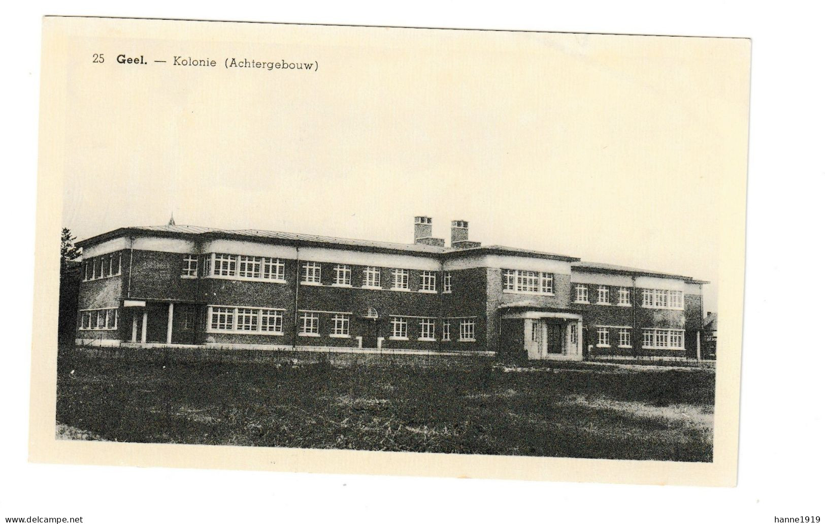 Geel Kolonie Achtergebouw Foto Prentkaart Photo Carte Htje - Geel