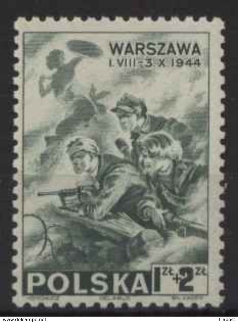 Poland 1945, Mi A379, Barricade, Rifle, World War II A Charity London Edition Warsaw Uprising 1944 MNH** - Otros & Sin Clasificación