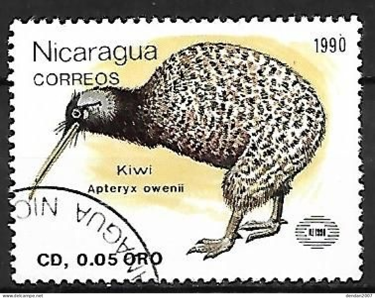 Nicaragua - Used 1990 :  Little Spotted Kiwi  -  Apteryx Owenii - Kiwis