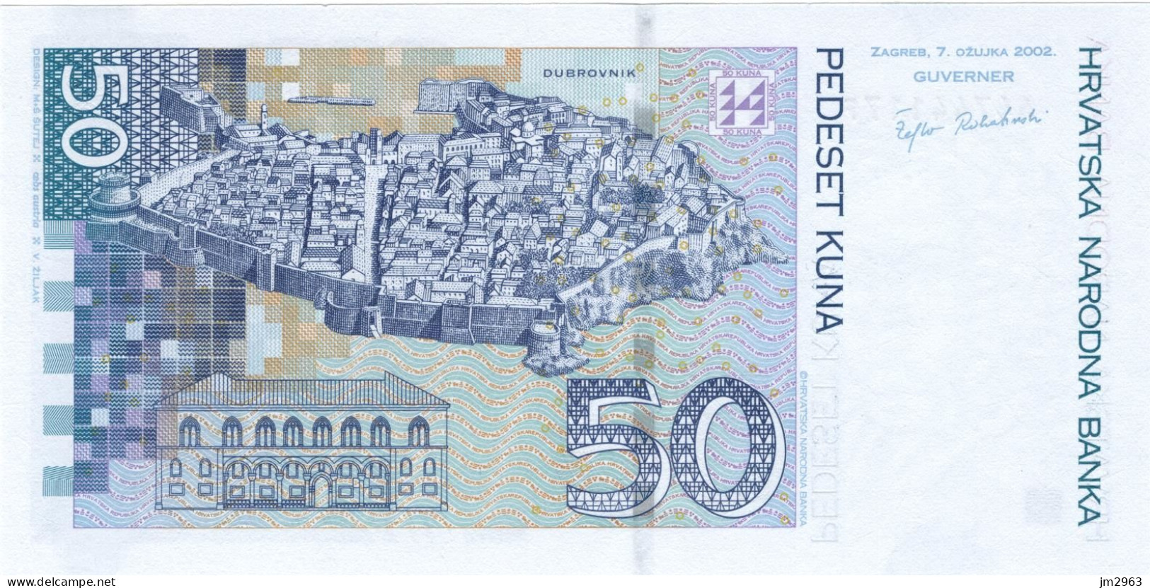 CROATIE 50 KUNA UNC 07.10.2002 A4744117F - Croacia