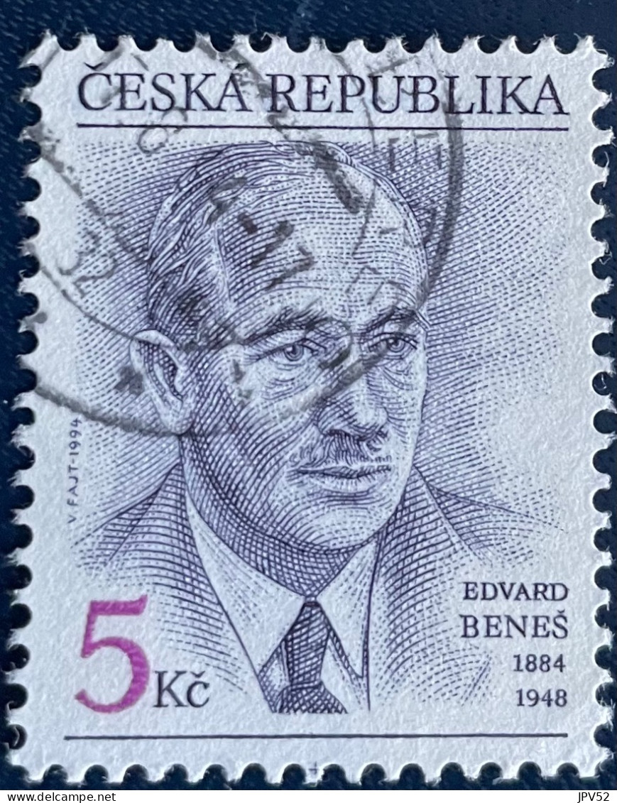 Ceska Republika - Tsjechië - C4/4 - 1994 - (°)used - Michel 38 - Edvard Benes - Used Stamps