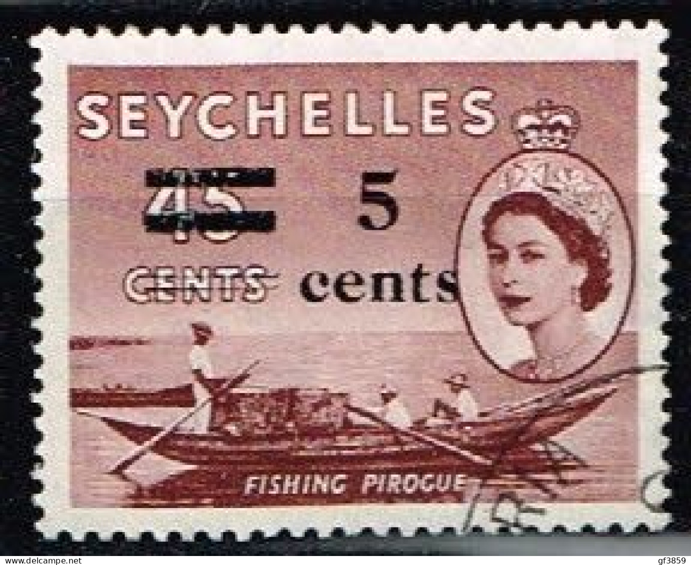 SEYCHELLES / Oblitérés / Used / 1957 - Série Courante / Reine Elizabeth II Surchargés - Seychelles (...-1976)