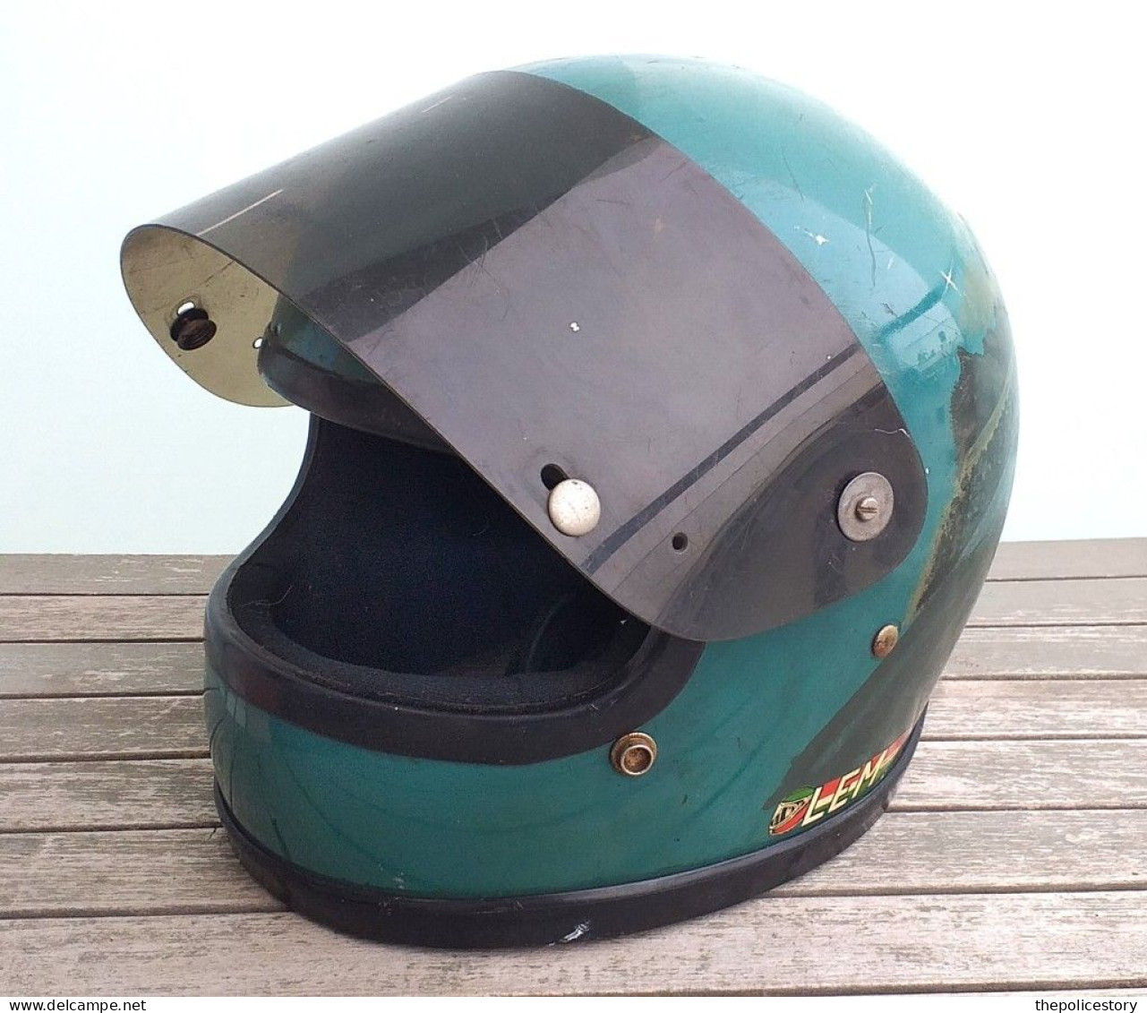 Casco Integrale Vintage Boeri Mod. Indy Primi Anni '70 Tg. XL Personalizzato Vespa - Motos