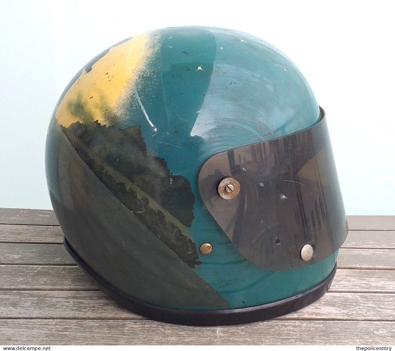 Casco Integrale Vintage Boeri Mod. Indy Primi Anni '70 Tg. XL Personalizzato Vespa - Motor Bikes