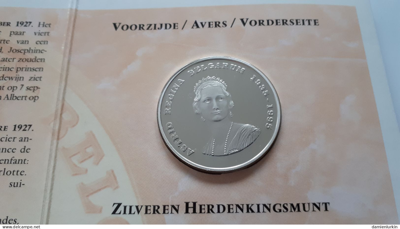 BELGIQUE BELGIE BELGIEN 250 FRANCS ARGENT/ZILVER/SILBER/SILVER 1995 ASTRID EN POCHETTE FRAPPE MEDAILLE QUALITY PROOF - 250 Francs