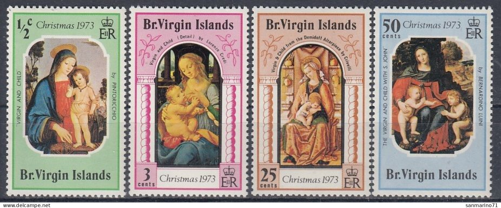 BRITISH VIRGIN ISLANDS 258-261,unused,Christmas 1973 (**) - British Virgin Islands