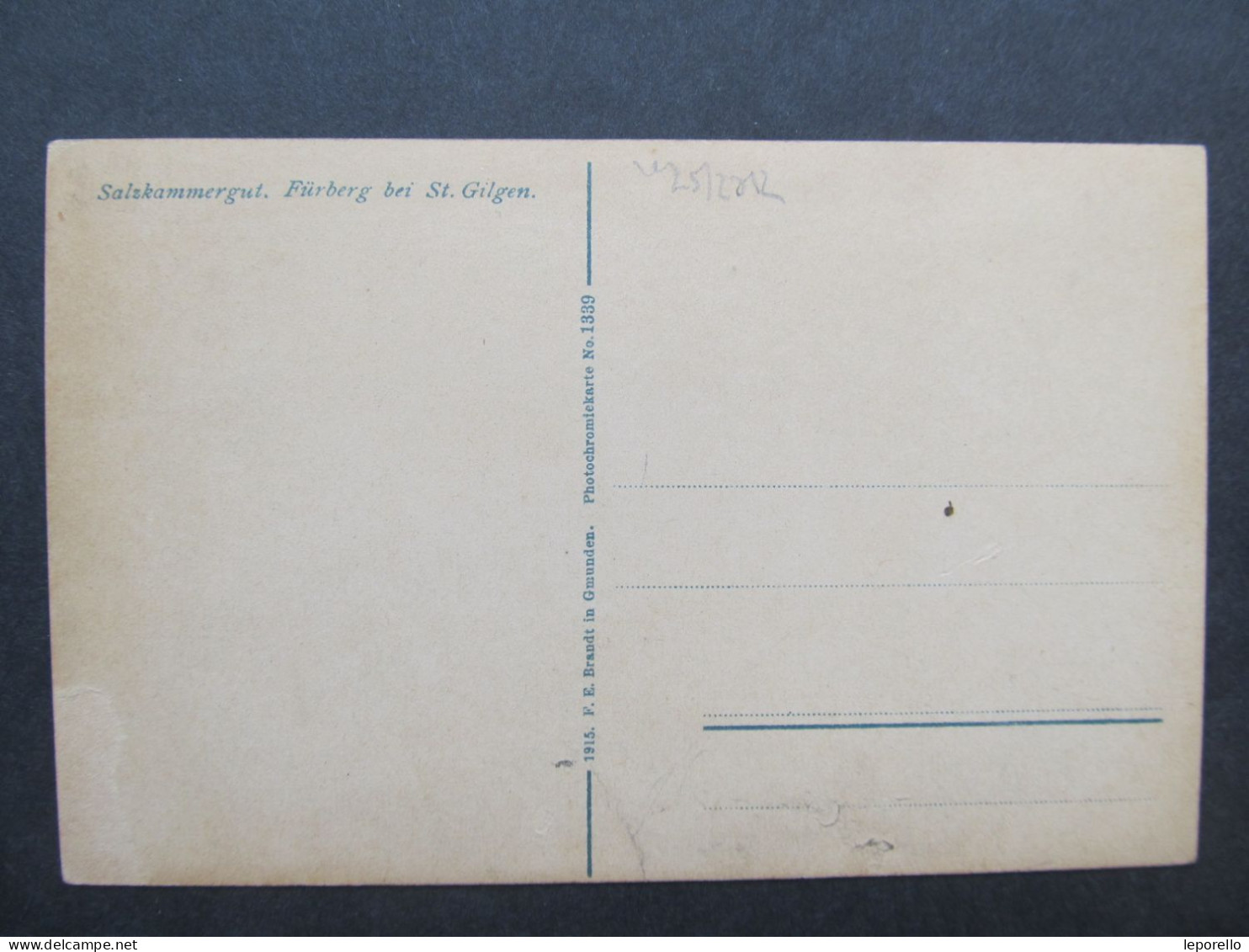AK ST.GILGEN Fürberg  LACKKARTE !!  Ca. 1910 / D*58285 - St. Gilgen