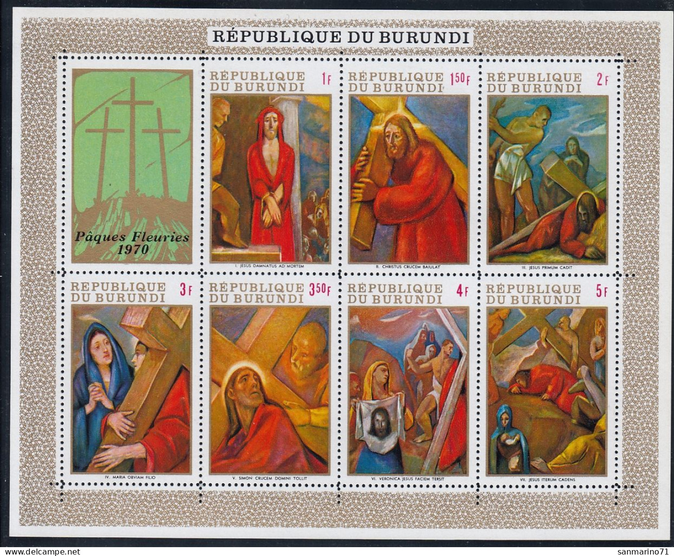 BURUNDI Block 40,unused,Easter 1970 (**) - Blocks & Sheetlets