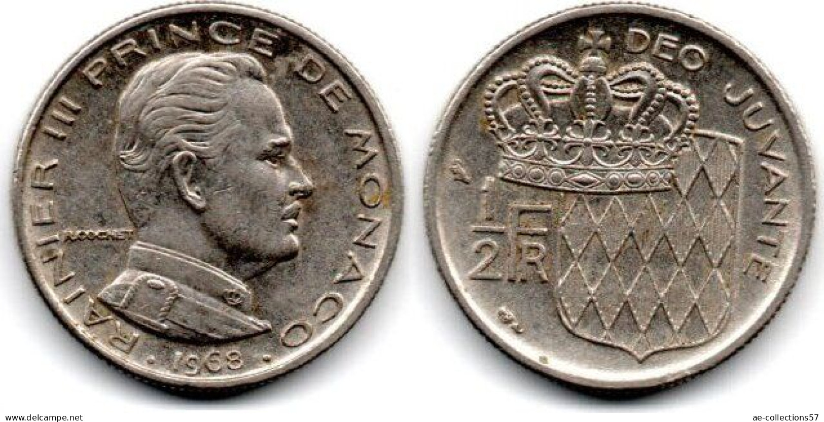 MA 29793 / Monaco 1/2 Franc 1968 TTB+ - 1960-2001 Nouveaux Francs