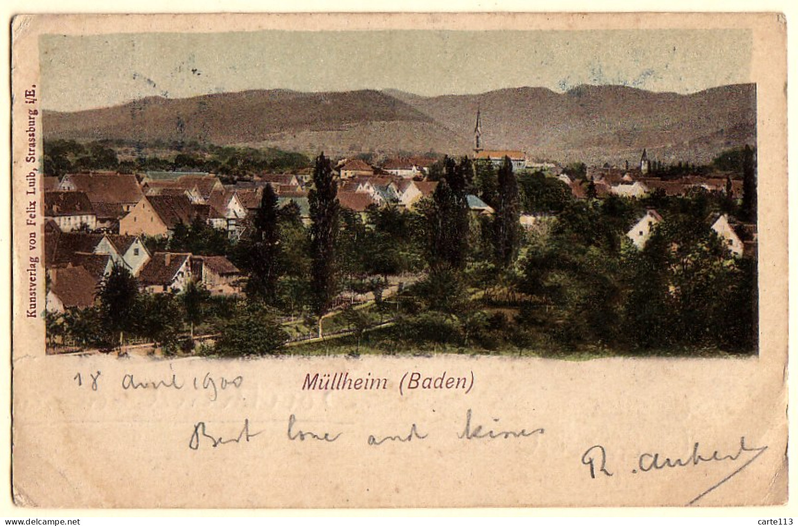 0 - B19735CPA - ALLEMAGNE - MULLHEIM - Carte Pionniere 1900 - Bon état - EUROPE - Muellheim
