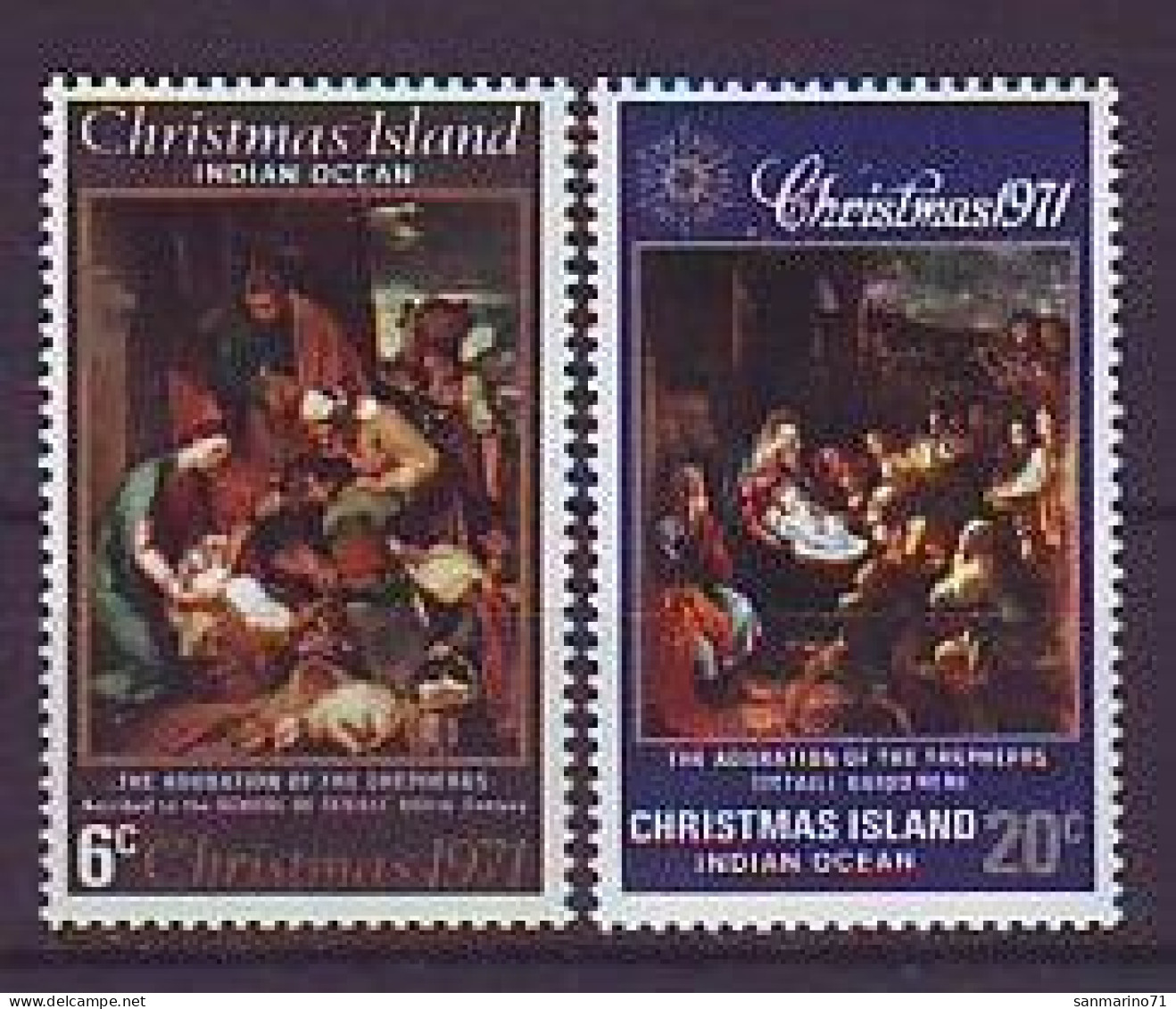 CHRISTMAS ISLAND 37-38,unused,Christmas 1971 (**) - Christmas Island