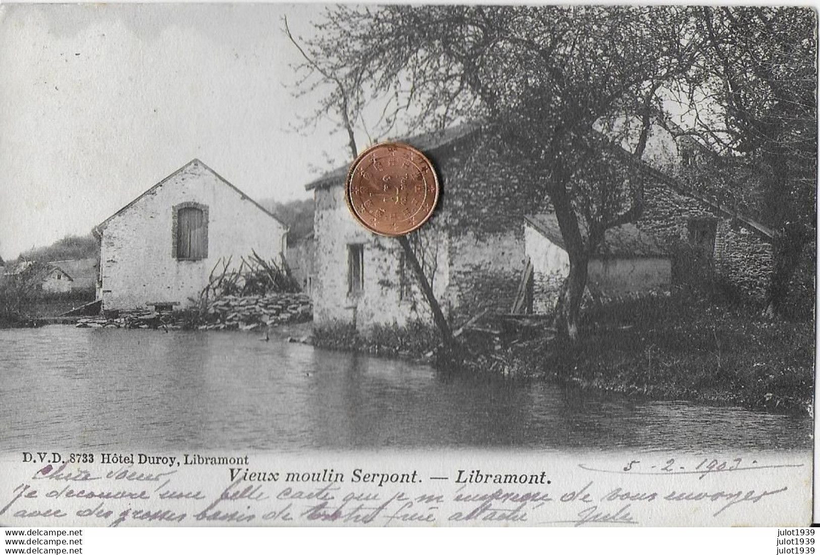 AA+.......LIBRAMONT ..-- VIEUX  MOULIN  Du  SERPONT . DVD 8733 . 1903 Vers BRAINE L' ALLEUD . Vverso . - Libramont-Chevigny