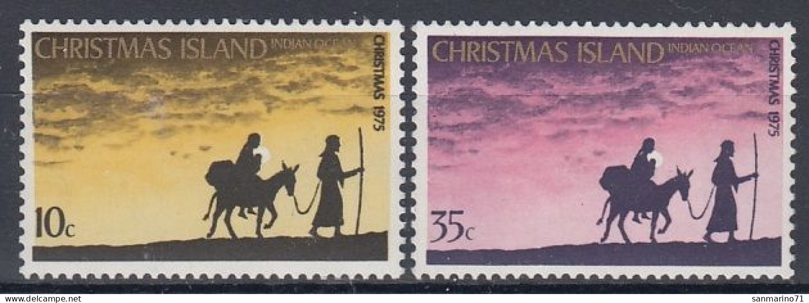 CHRISTMAS ISLAND 63-64,unused,Christmas 1975 (**) - Christmas Island