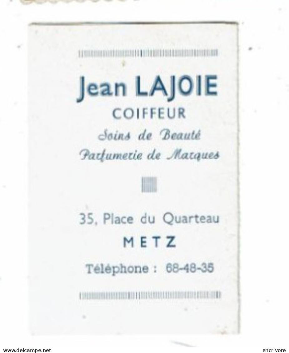 Petit Calendrier Publicitaire 1958 Jean Lajoie Coiffeur METZ LORRAINE VOILIER TROIS MATS - Petit Format : 1941-60