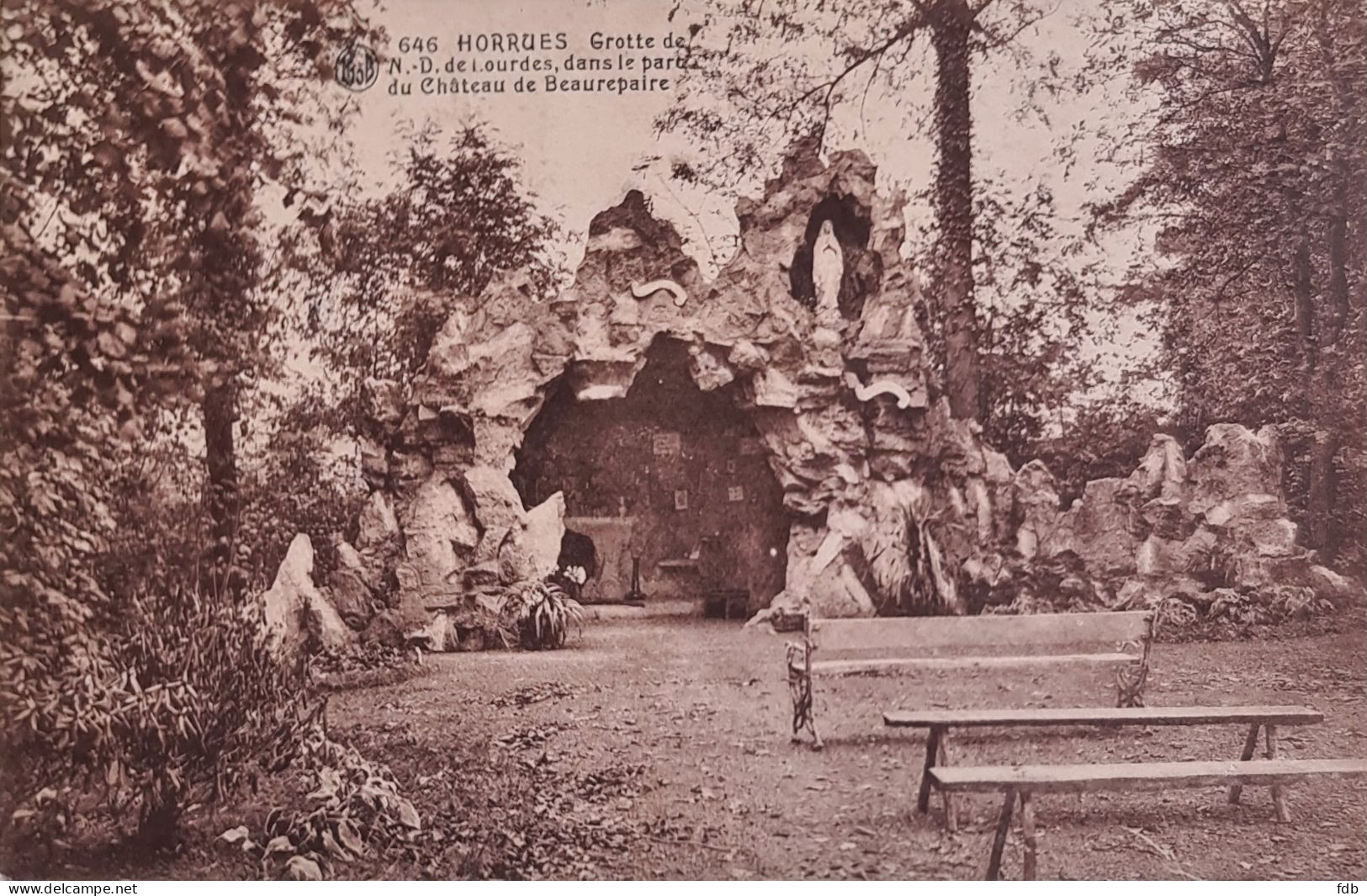 Horrues - Grotte De N.D. De Lourdes Dans Le Parc Du Château Beaurepaire - Soignies