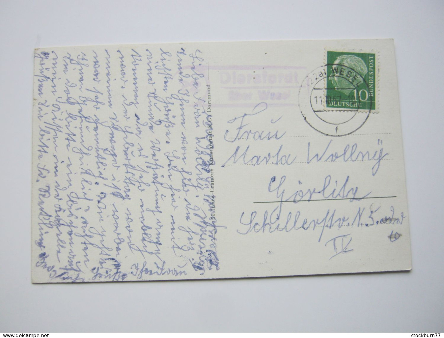 WESEL  , Schöne Karte Um 1957 Mit Landpoststempel DIERSFORDT - Wesel