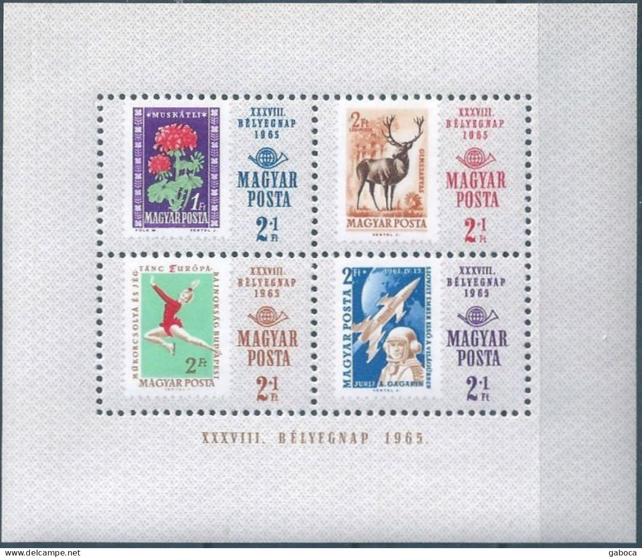 C5137e Hungary Philately Stamps Day Flower Game Deer Sport Space Gagarin S/S MNH - Figure Skating