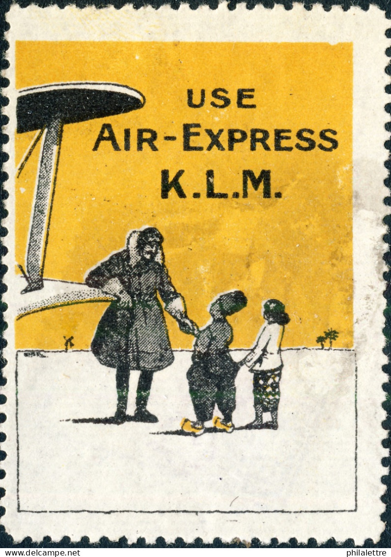 PAYS-BAS - The  NETHERLANDS - Belle Vignette / Poster Stamp " USE AIR-XPRESS K.L.M. " - Sans Gomme, Traces D'usage - Luftpost