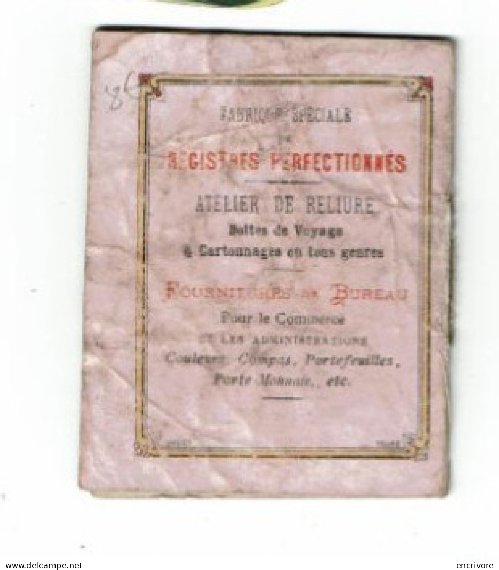 Indicateur Chemin De Fer 1875 A. DUBRAY Papeterie TOURS - Europe