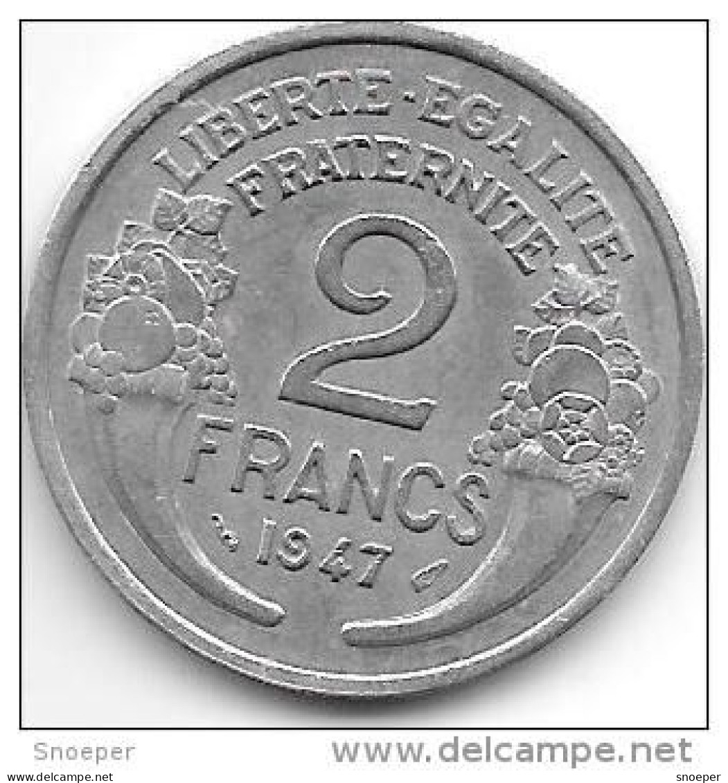 France  2 Francs  1947  Km 886a.1    Xf++!!!! - 2 Francs
