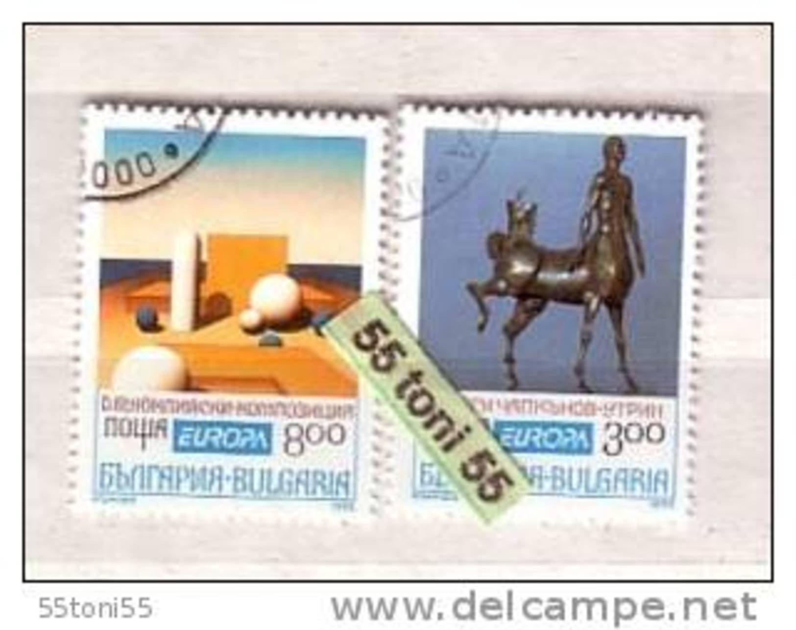 1993 EUROPE- Modern ART  2 V.- Used/oblitere (O) BULGARIA / Bulgarie - Gebruikt