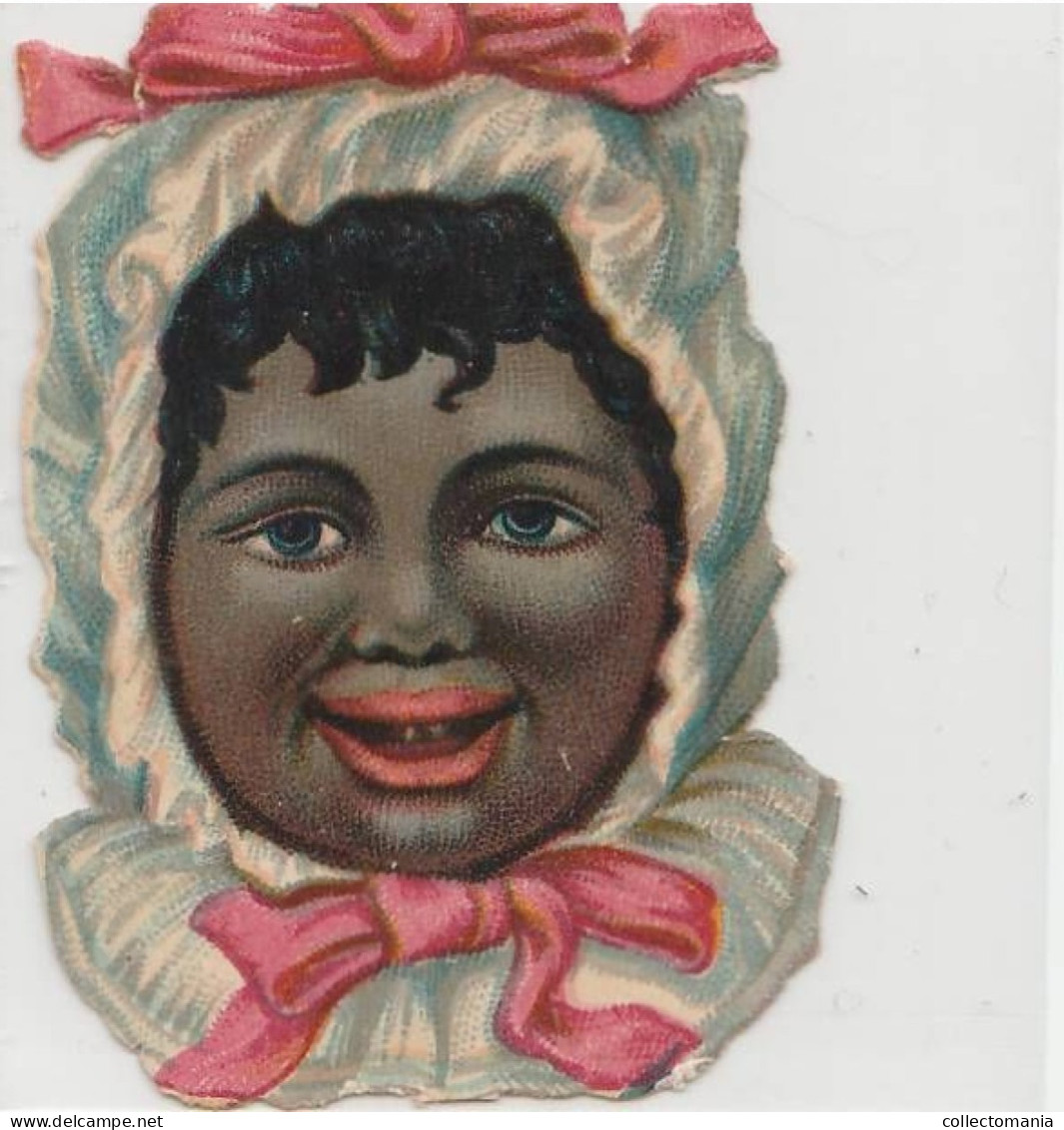 5 Scraps  Découpis  Black People  Funny  Children's Heads - Infantes