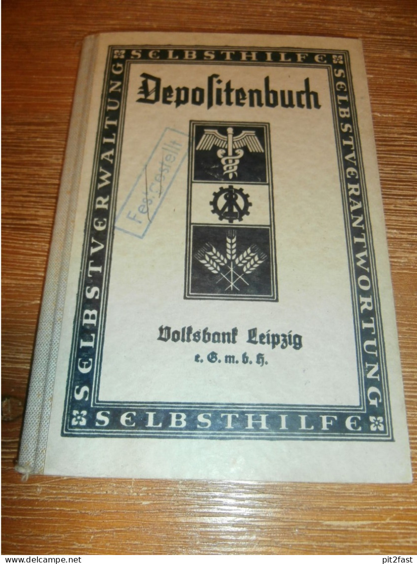 Altes Sparbuch Leipzig , 1933 - Juli 1945 , Christa Unger , Sparkasse , Bank !!! - Historische Dokumente