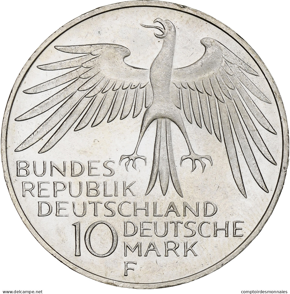 République Fédérale Allemande, 10 Mark, 1972, Stuttgart, BE, Argent, SUP+ - Commémoratives