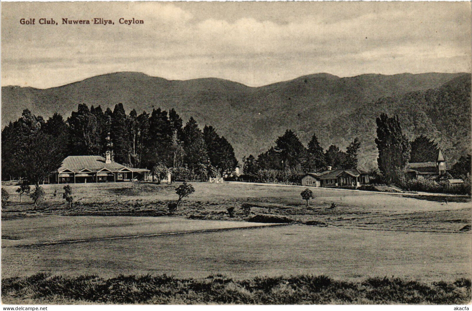 PC GOLF, SPORT, CEYLON, NUWERA ELIYA, GOLF CLUB, Vintage Postcard (b51248) - Golf