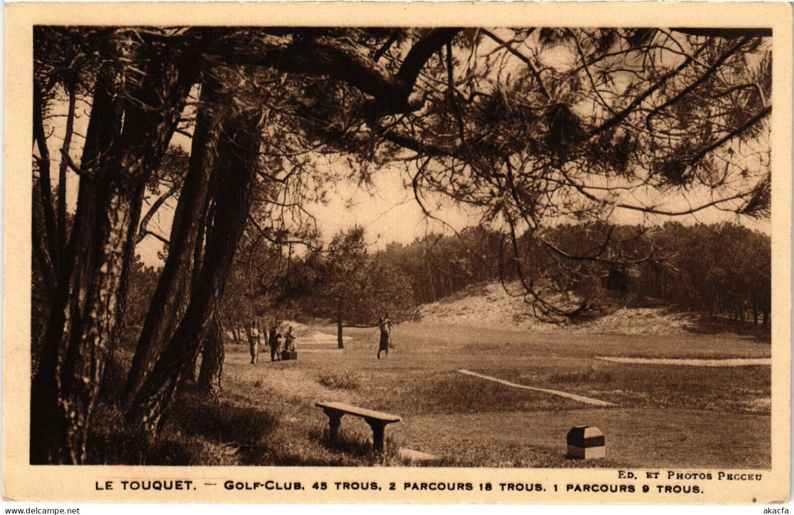 PC GOLF, SPORT, LE TOUQUET, GOLF CLUB 45 TROUS, Vintage Postcard (b51247) - Golf