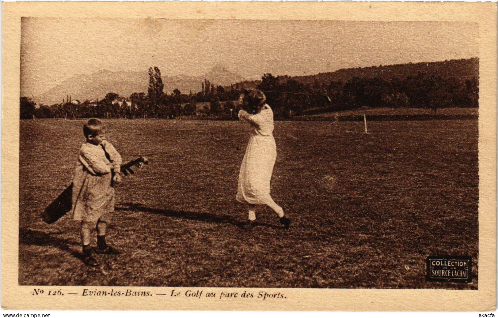 PC GOLF, SPORT, EVIAN LES BAINS, LE GOLF AU PARC, Vintage Postcard (b51244) - Golf