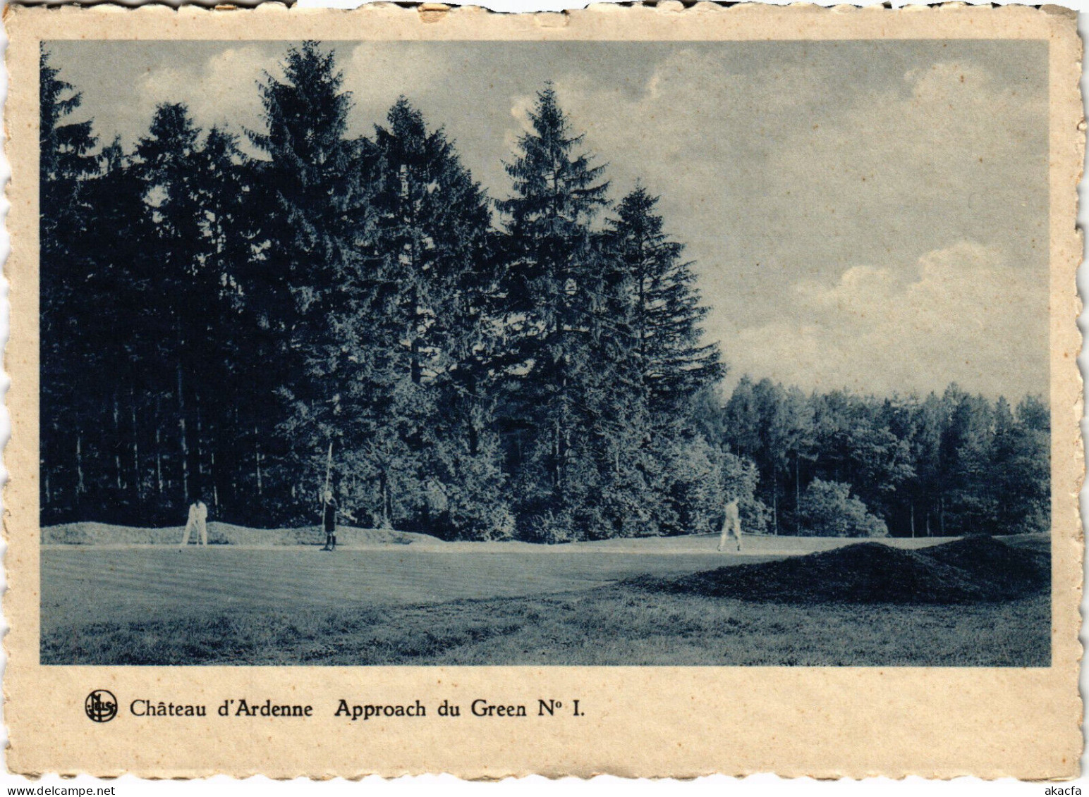 PC GOLF, SPORT, ACHATEAU D'ARDENNE, APPROACH DU GREEN, Vintage Postcard (b51241) - Golf