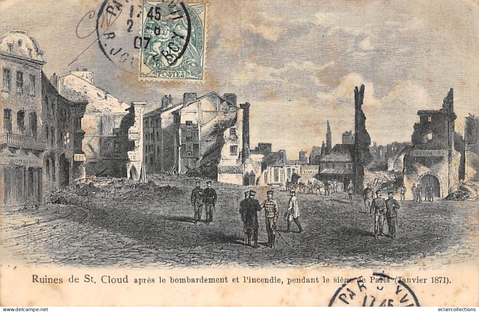 Saint Cloud         92        Ruines Après Le Bombardement  Du Siège De Paris En 1871     (voir Scan) - Saint Cloud