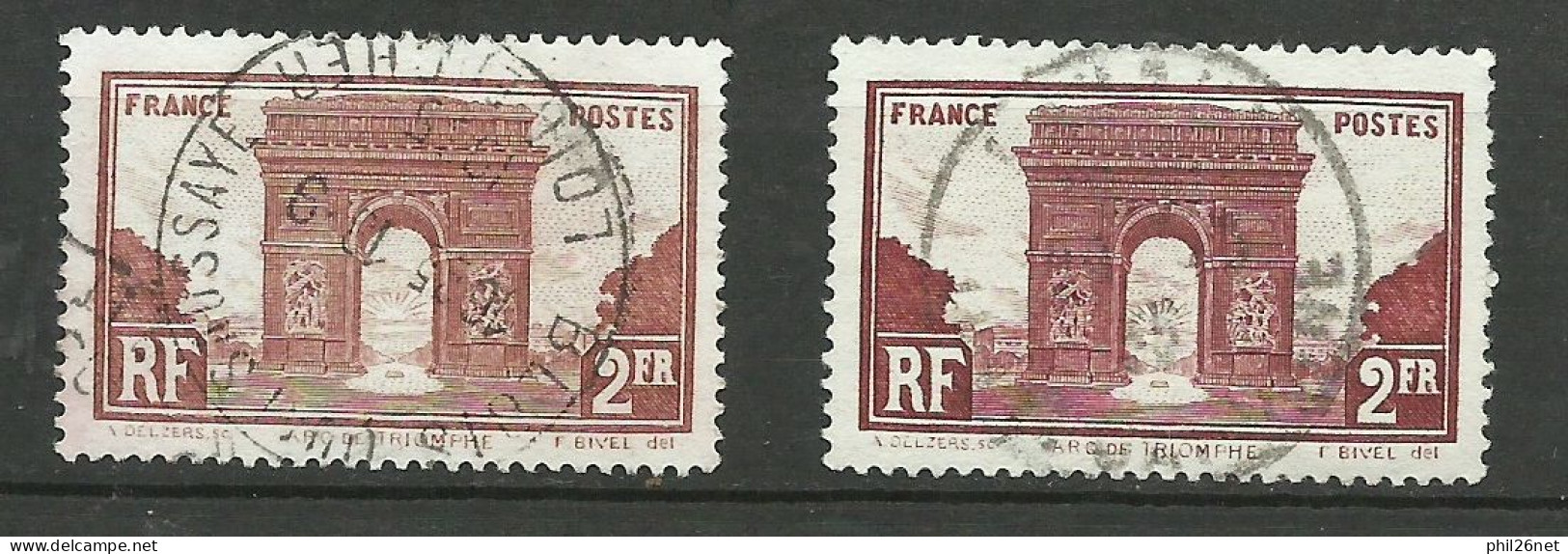 France   N°   258 Arc De Triomphe  Brun     Oblitéré B/TB    Le  Timbre Type Sur Les Scans Pour Comparer Soldé ! ! ! - Used Stamps
