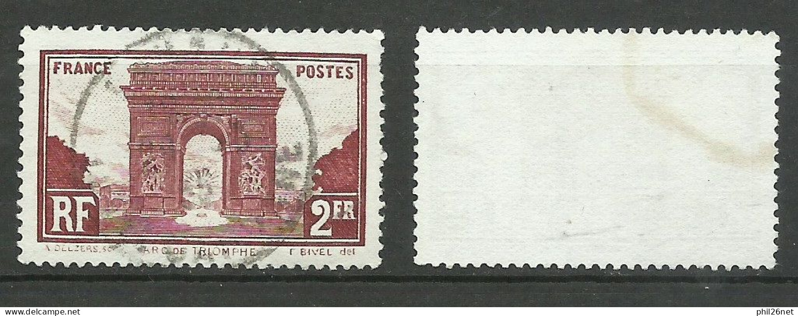 France   N°   258 Arc De Triomphe  Brun     Oblitéré B/TB    Le  Timbre Type Sur Les Scans Pour Comparer Soldé ! ! ! - Used Stamps