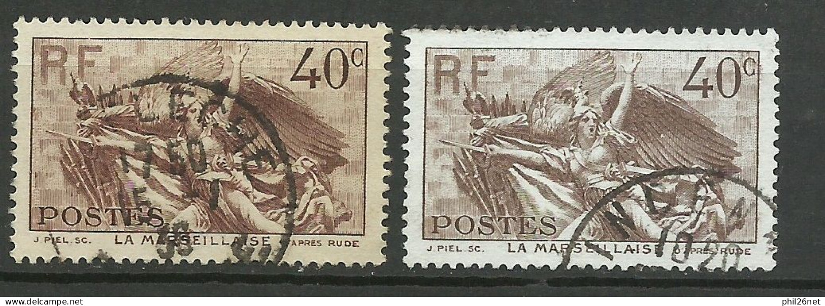 France  N°   314  Marseillaise  Ocre Oblitéré B/TB    Le  Timbre Type Sur Les Scans Pour Comparer Soldé ! ! ! - Used Stamps