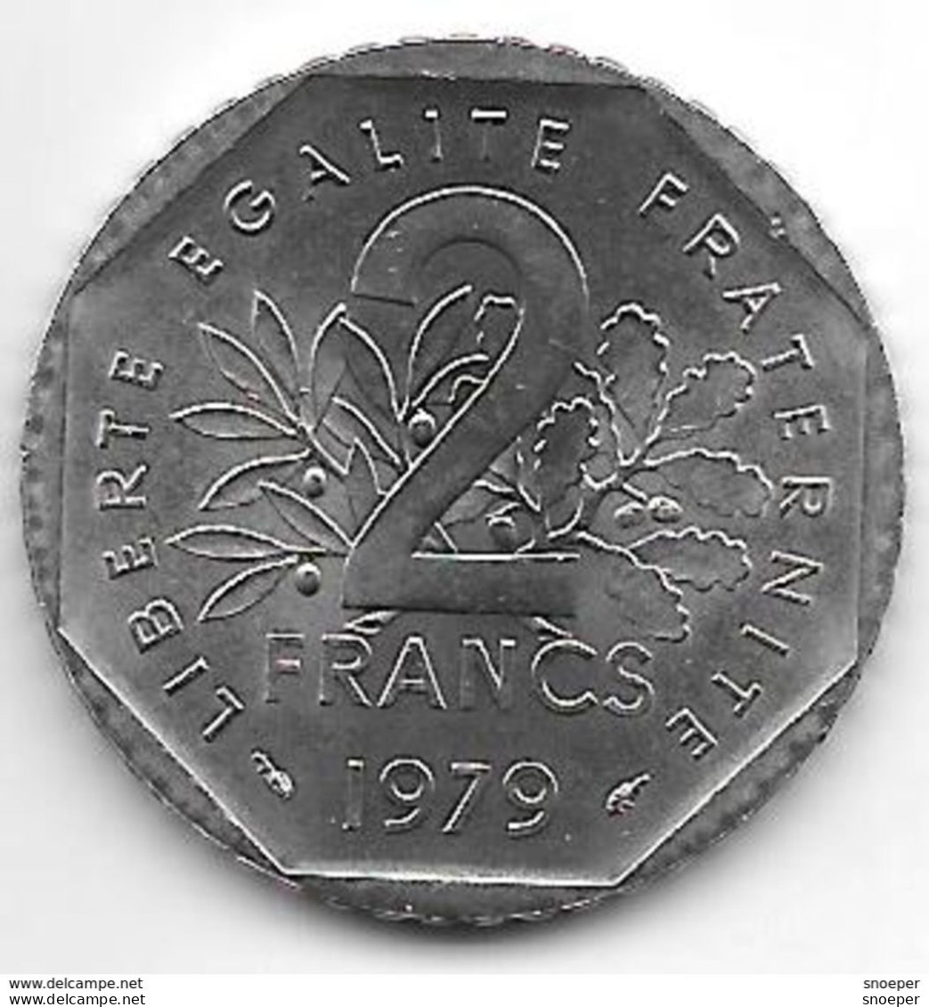 *france 2 Francs 1979  Km 942.1   Unc - 2 Francs