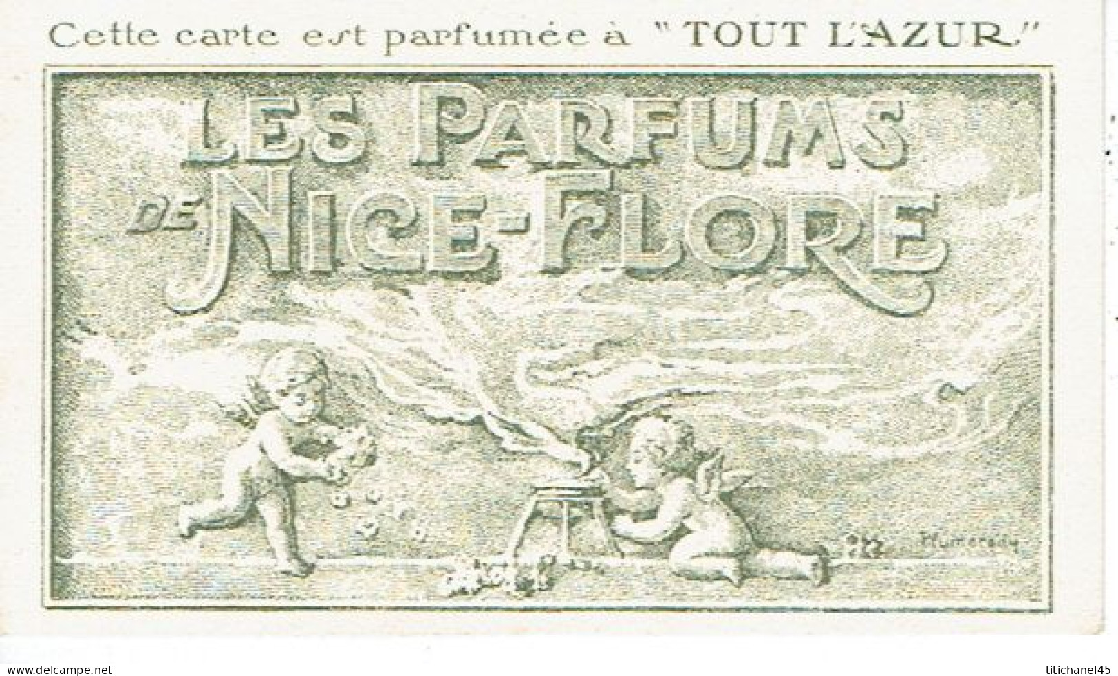 Carte Parfum TOUT L'AZUR  De NICE-FLORE - Anciennes (jusque 1960)
