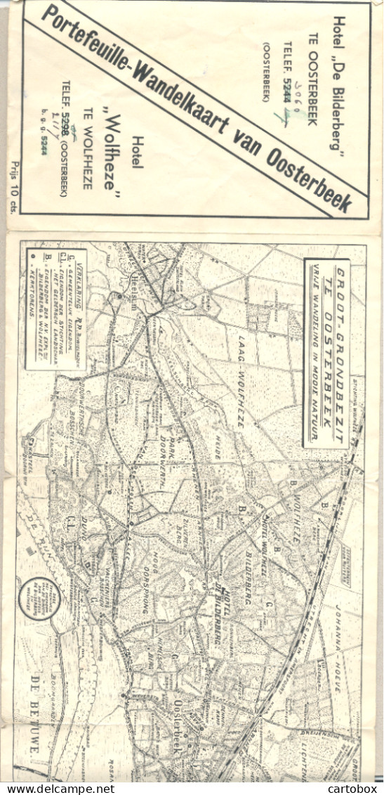 Oosterbeek, Portefeuille Wandelkaart (2 X Scan) - Oosterbeek