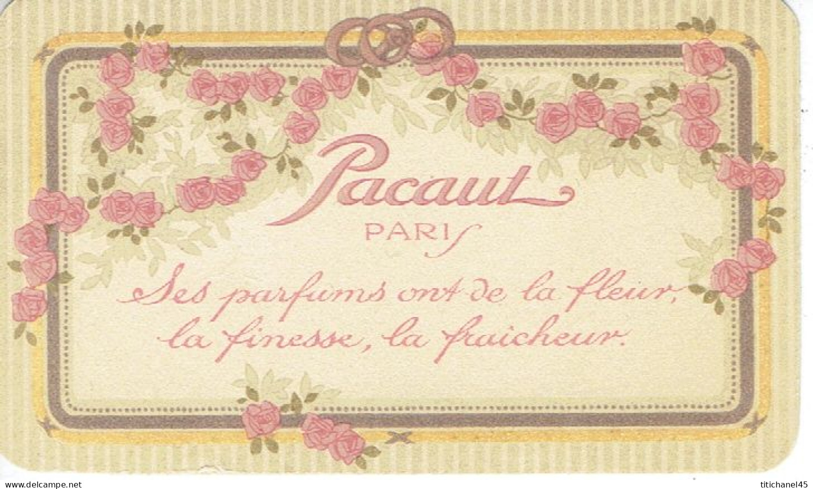 Carte Parfum PACAUT - Profumeria Antica (fino Al 1960)