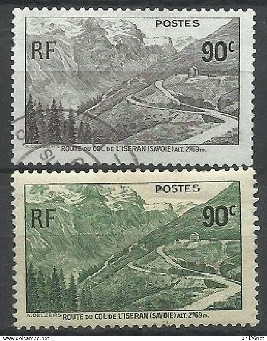 France  N°   358  Col De L' Iseran  Gris    Oblitéré B/TB    Le  Timbre Type Sur Les Scans Pour Comparer Soldé ! ! ! - Used Stamps